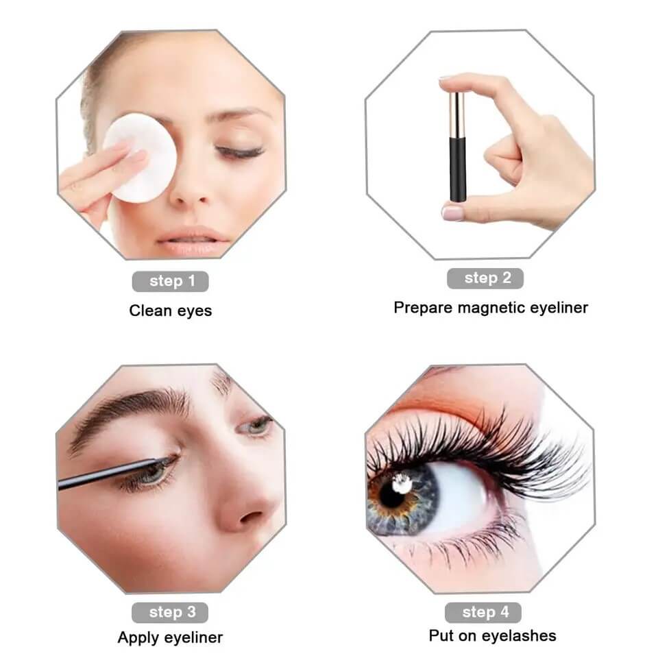 My PurePerfect Magnetic Reusable Eyelashes with Eyeliner and Tweezers (PPL0104) - Image 5