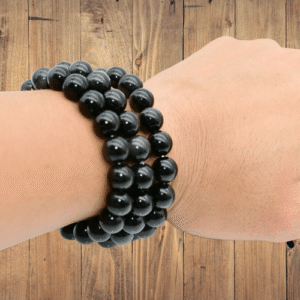 Black Obsidian Natural Stone Beaded Bracelet 8mm/10mm with Gift Box