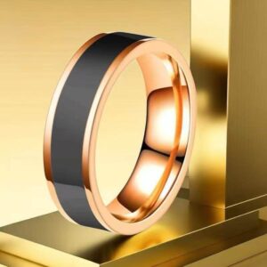 High Quality Minimalist Stainless Steel Cute Plated Round Unisex Ring 8mm, Gold, Rose Gold, Silver